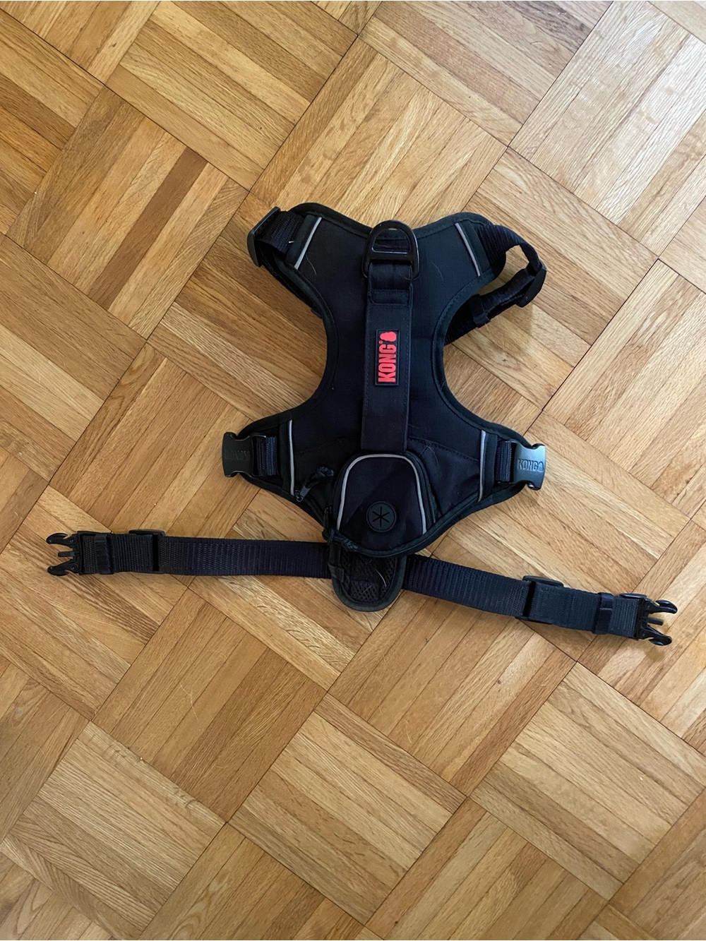 KONG Black Dog Harness with Red Logo